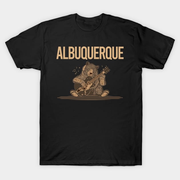 Brown Bear Guitar Albuquerque T-Shirt by rosenbaumquinton52